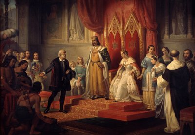 Christopher Columbus at the Court of the Catholic Monarchs by Juan Cordero